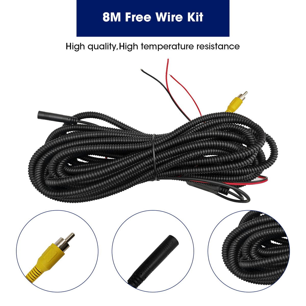 Leadsign RCA cable connection image showing standard yellow video plug compatibility
