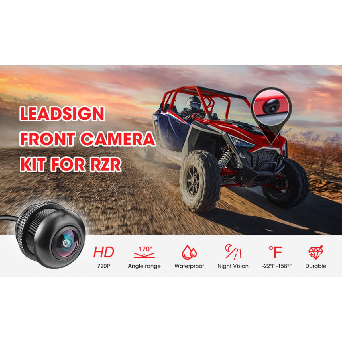 Leadsign camera daytime sample image showing sharp 720P forward detail