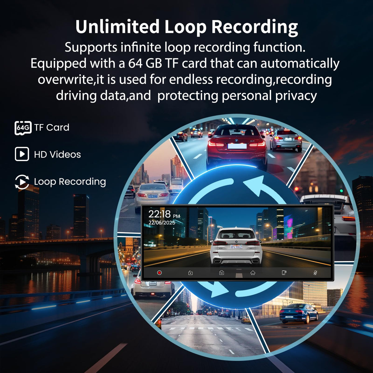 Leadtree 1080p rear camera provides clear rear visibility in weather