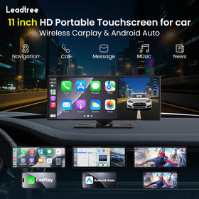 Leadtree CarPlay screen on dash showing wireless connectivity across vehicles