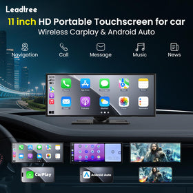 Leadtree CarPlay screen on dash with ample viewing area