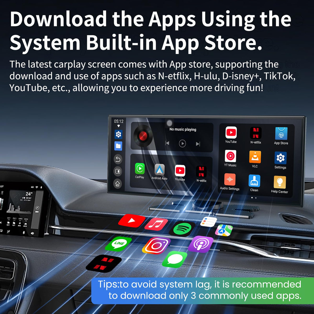 Leadtree Android 15 system delivers smooth multitasking and streaming on the go.
