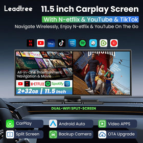 Leadtree wireless CarPlay and Android Auto enable seamless smartphone integration.