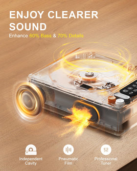 Leapwell CD Player Bluetooth mode enables wireless music streaming from a phone.