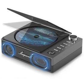 Leapwell portable CD player with Bluetooth and speakers for versatile listening on the go.
