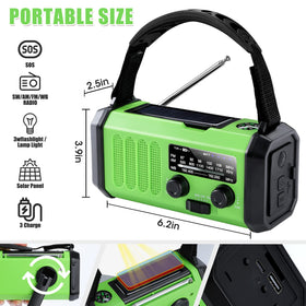 Leaton hand crank and USB ports open for reliable off-grid charging