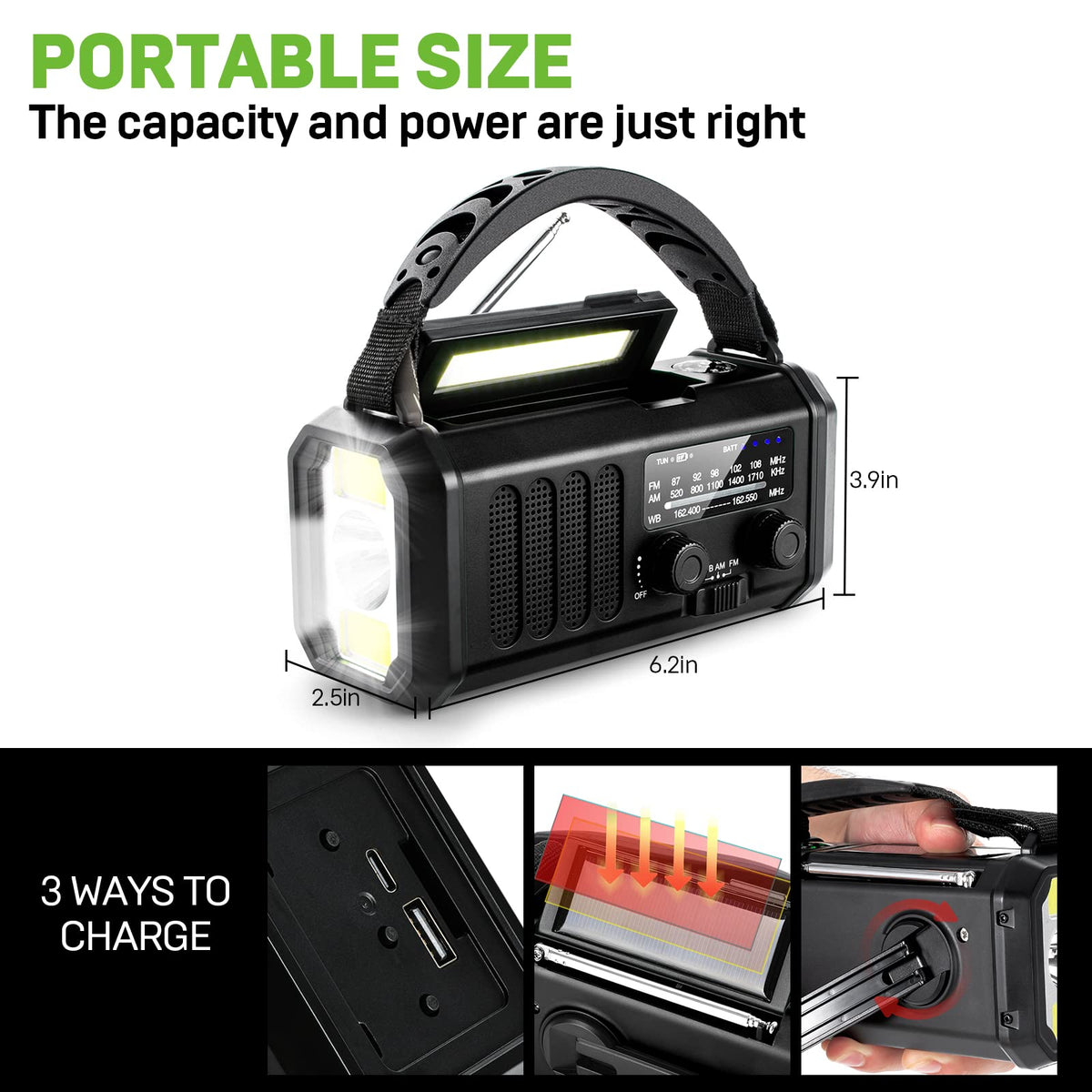 Leaton next to smartphone showing compact scale and portable benefit