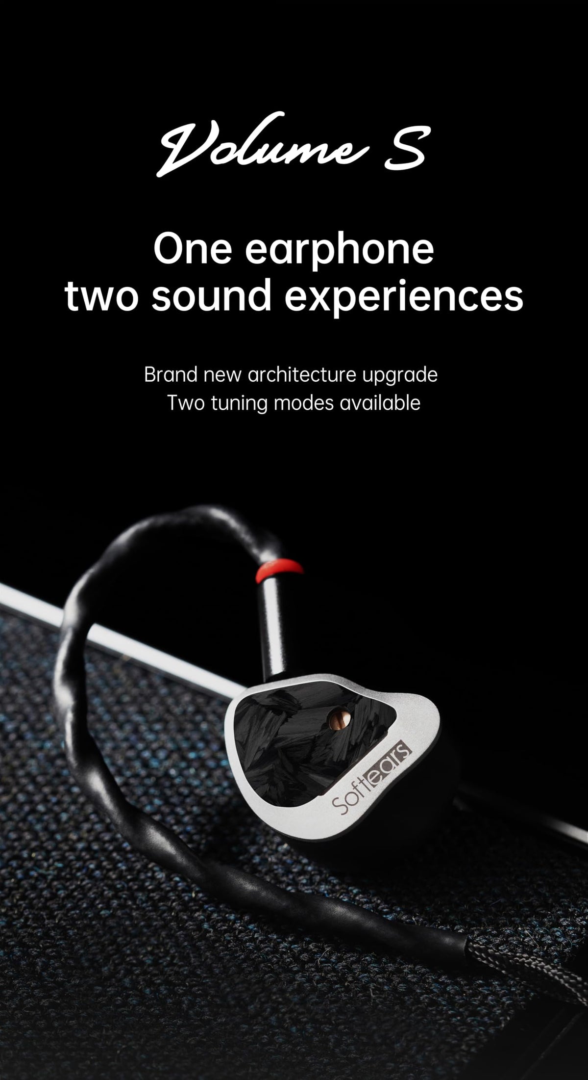Volume S sound upgrade with multi-driver layout delivering broader detail.