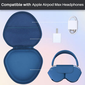Lebakort AirPods Max case mesh pocket keeps cables and adapters organized.