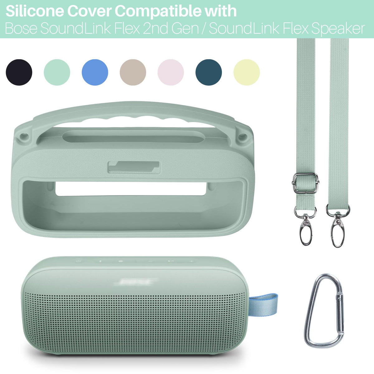 Closeup of Lebakort Alpine Sage silicone showing soft texture and grip