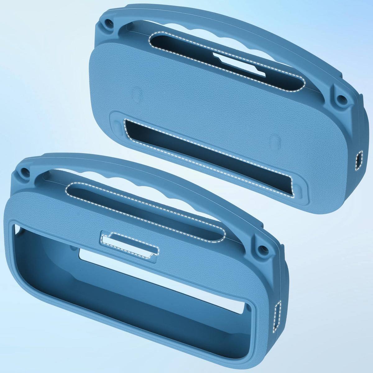Lebakort blue-dusk cover featuring carabiner clip for on-the-go hanging.