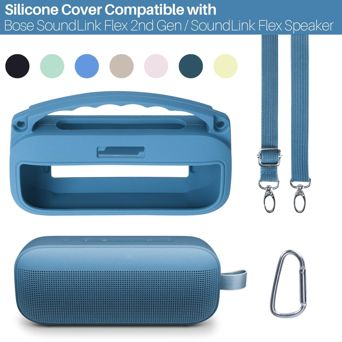 Lebakort blue-dusk cover with ergonomic handle for easy carrying.