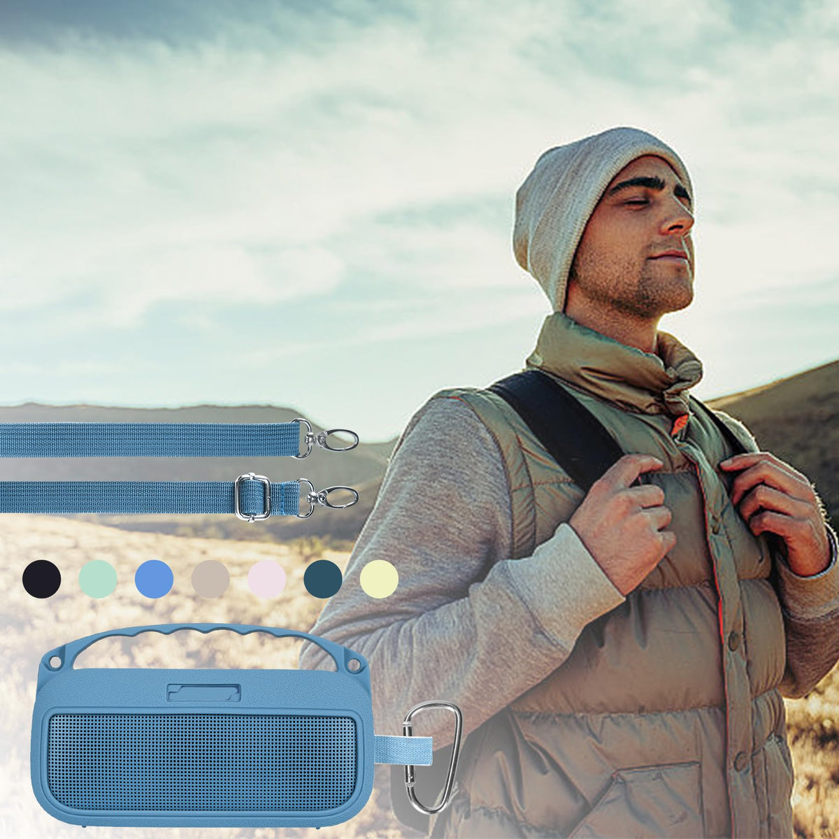 Lebakort blue-dusk cover portable and travel-friendly for outdoor use.