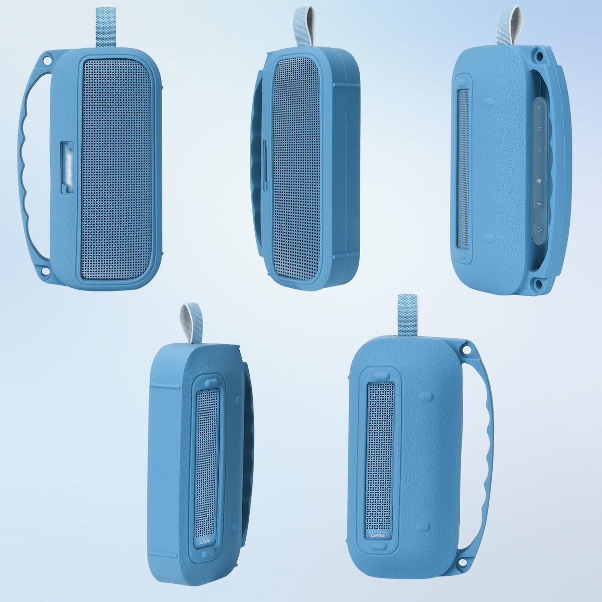 Lebakort blue-dusk cover uses thickened silicone for flexible protection.