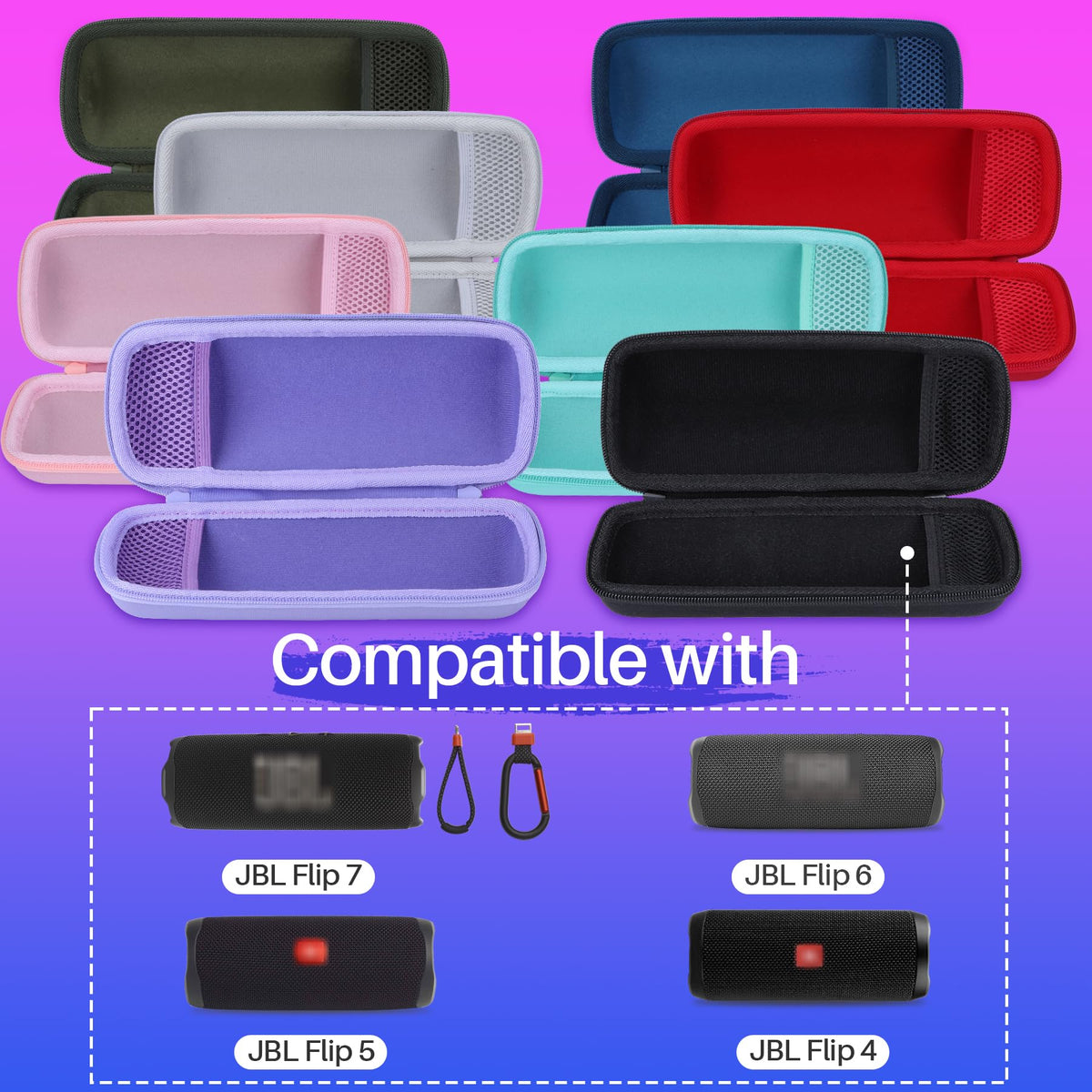 Lebakort blue case featuring two mesh pockets for accessories