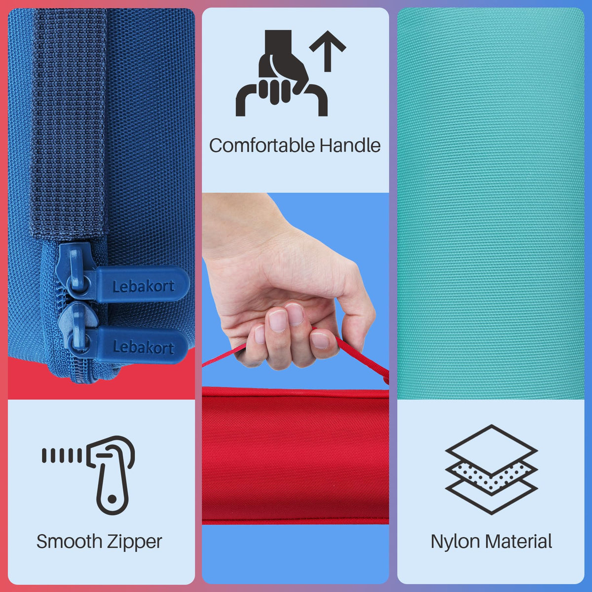 Lebakort blue case waterproof design protects against rain and splashes