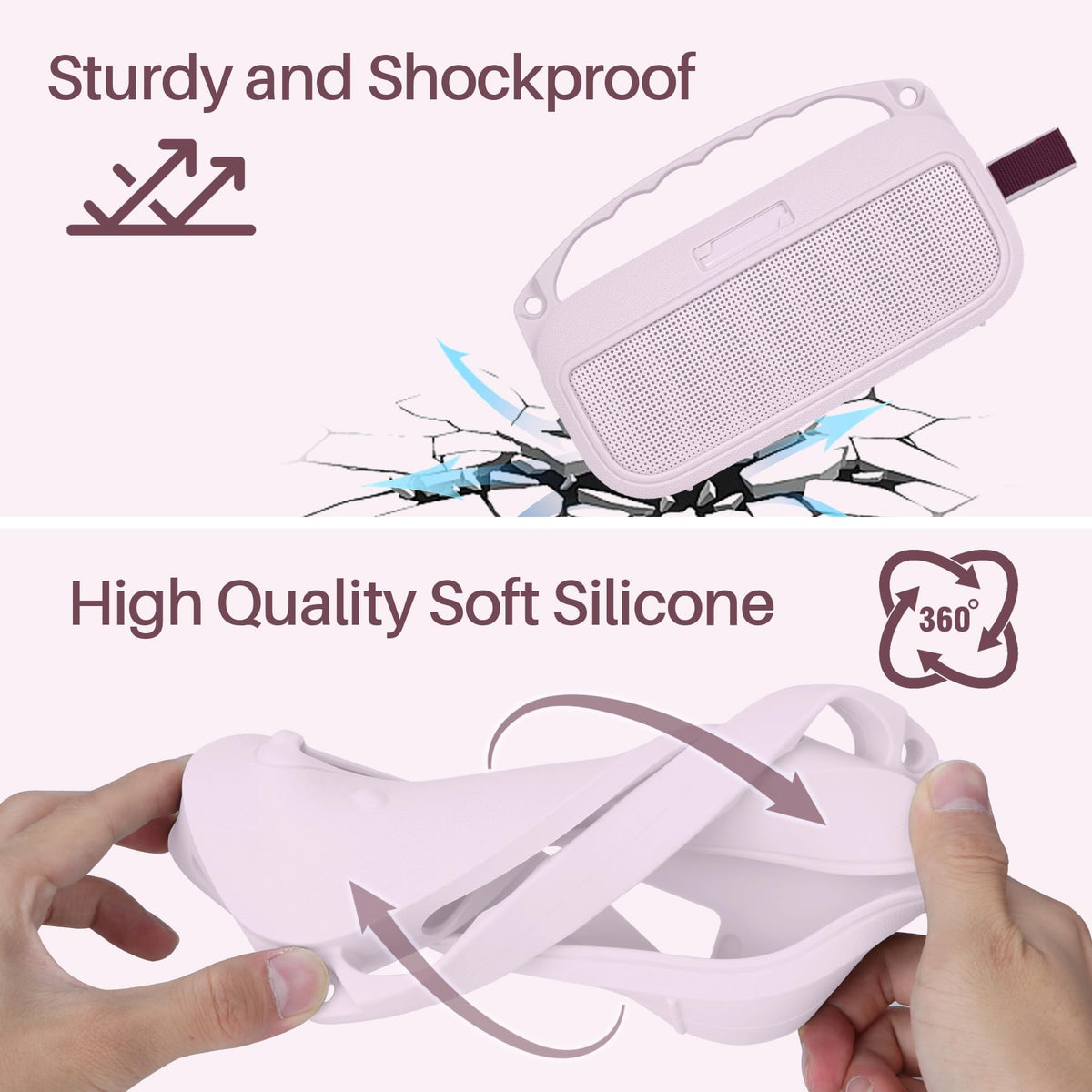 Lebakort compact-fit silicone cover hugs the Bose SoundLink Flex 2nd Gen closely.