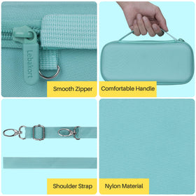 Lebakort mint green exterior protects against bumps and moisture.