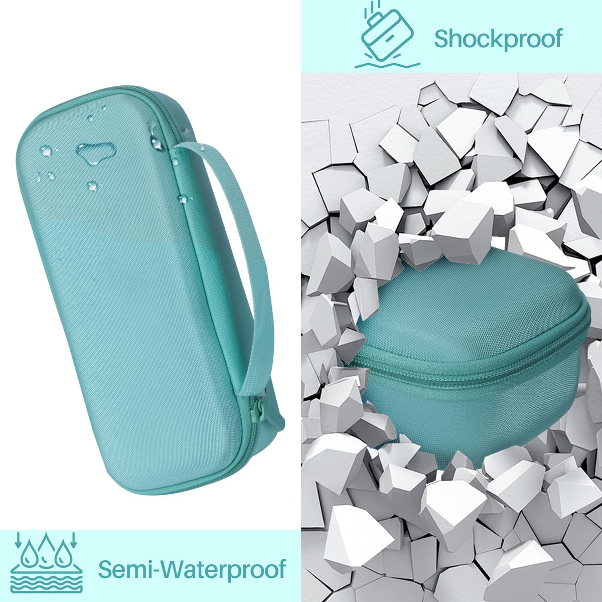 Lebakort mint green shoulder strap for hands-free transport.