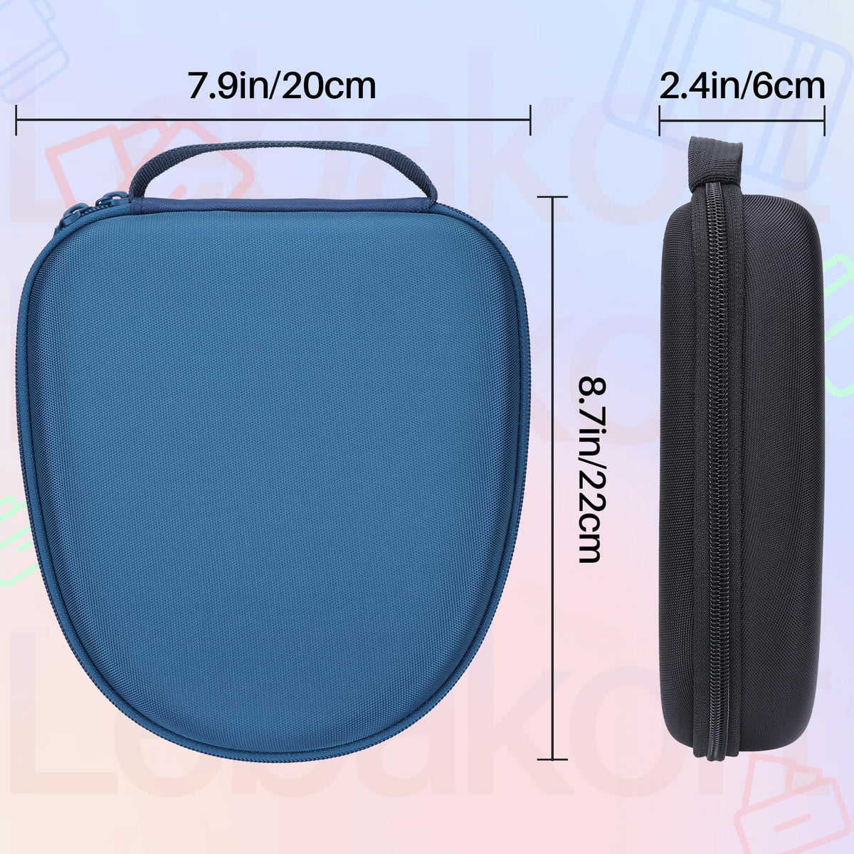 Lebakort roomy interior holds headphones and essential adapters securely.