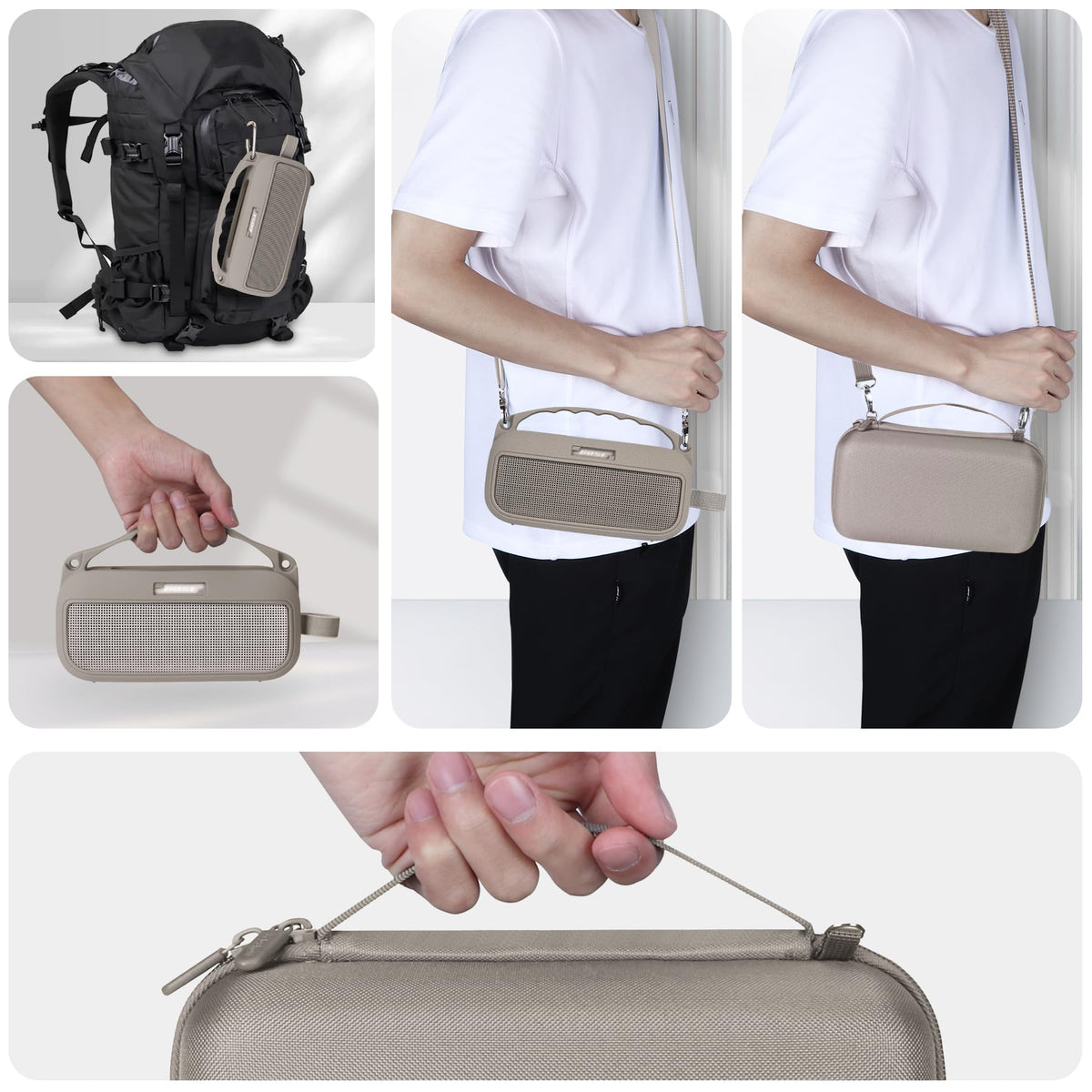 Lebakort carabiner clip and strap support hands‑free transport