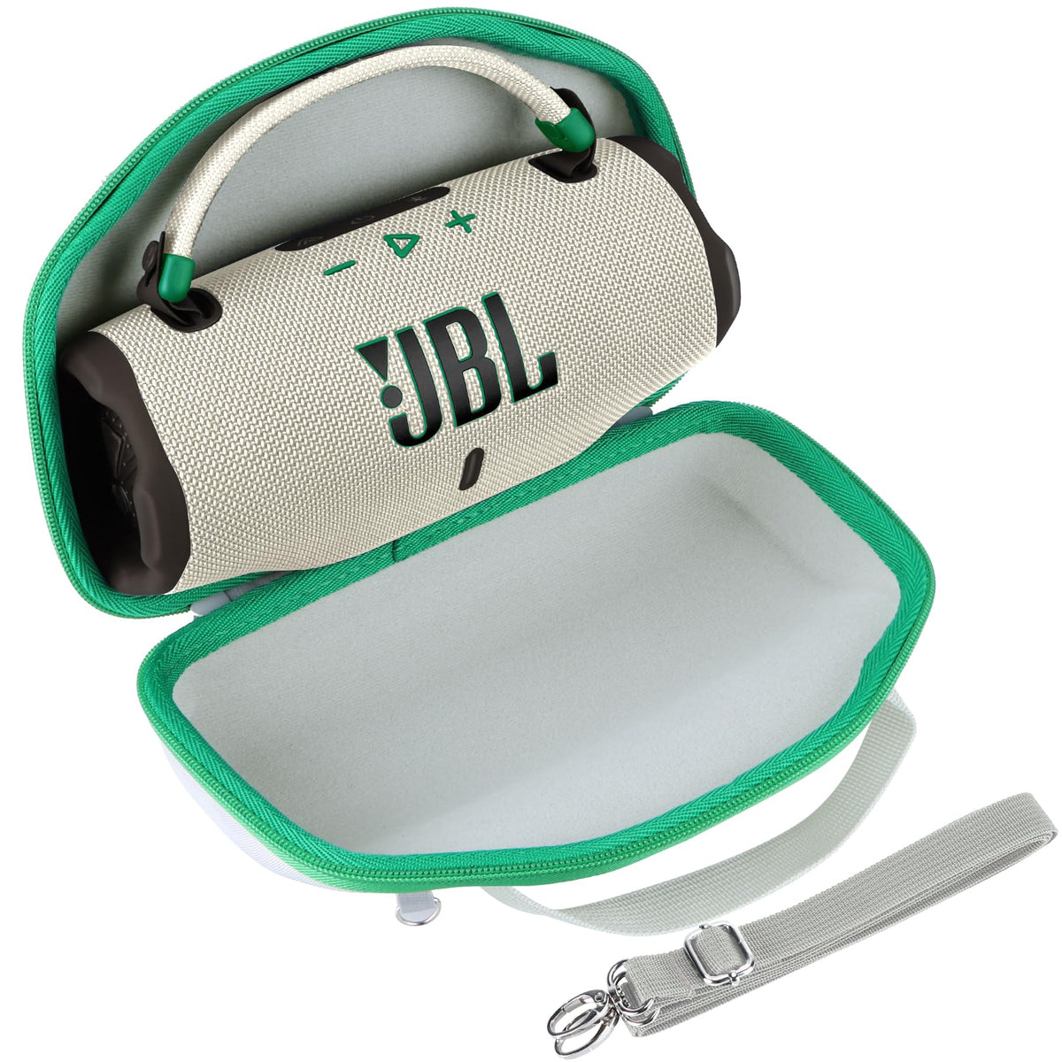 Lebakort JBL Charge 6 case with durable nylon exterior for rugged outdoor use.