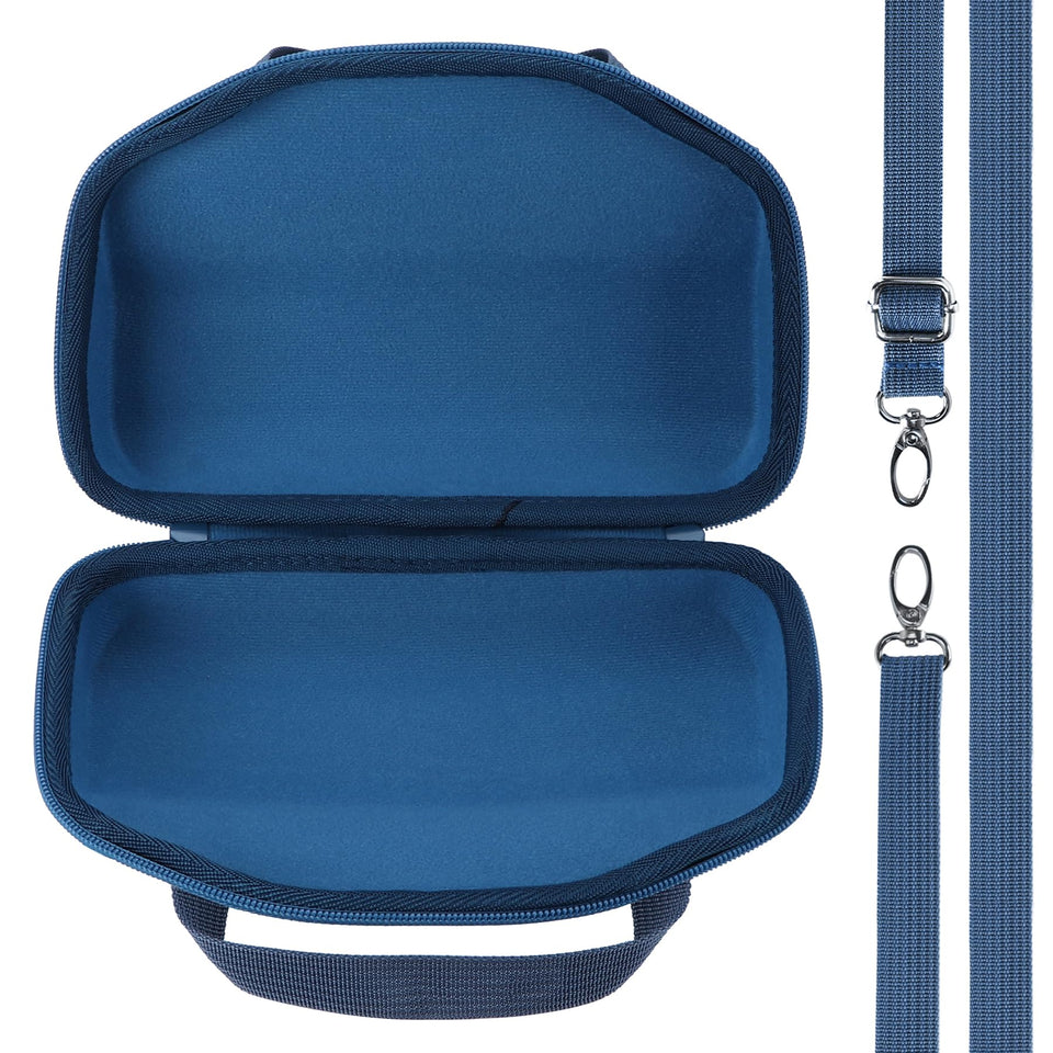 Lebakort Charge 6 hard case front view with blue exterior and waterproof protection
