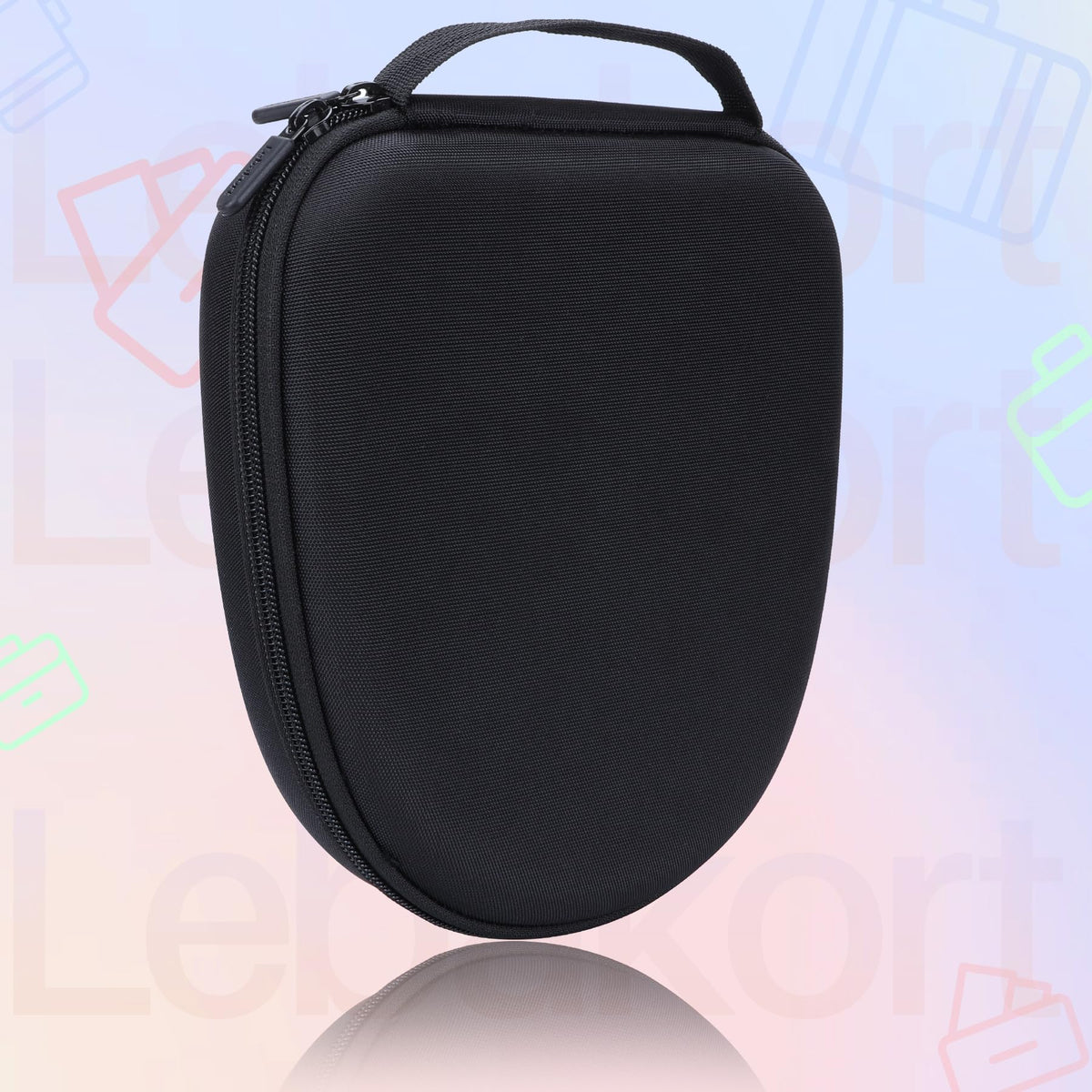 Lebakort hand strap enables easy one-handed carrying of headphones.