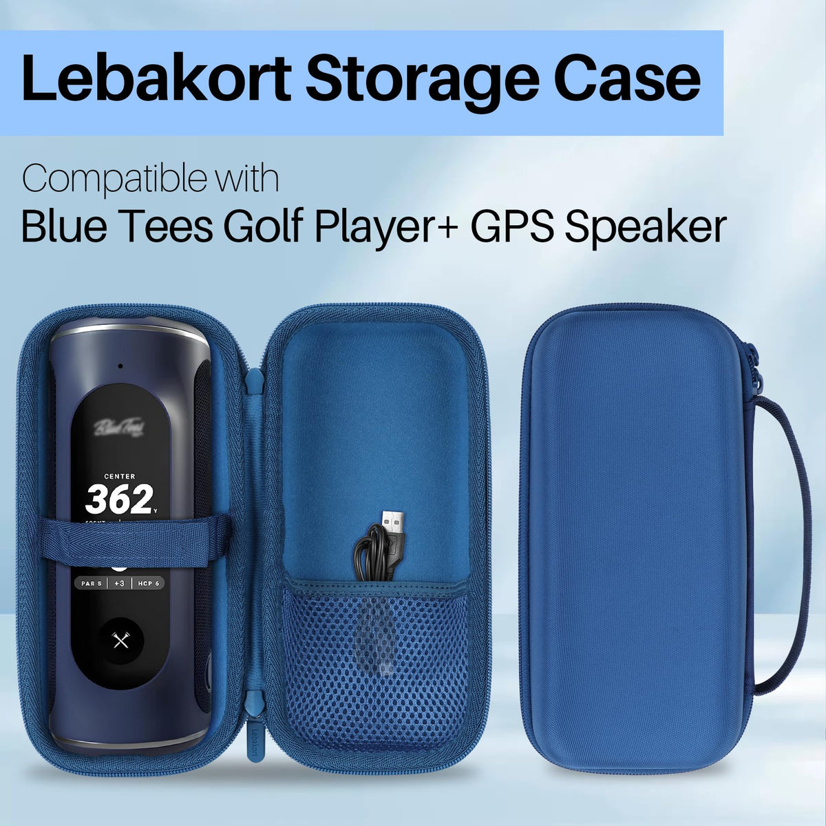 Lebakort case inner mesh pocket keeps accessories neatly organized