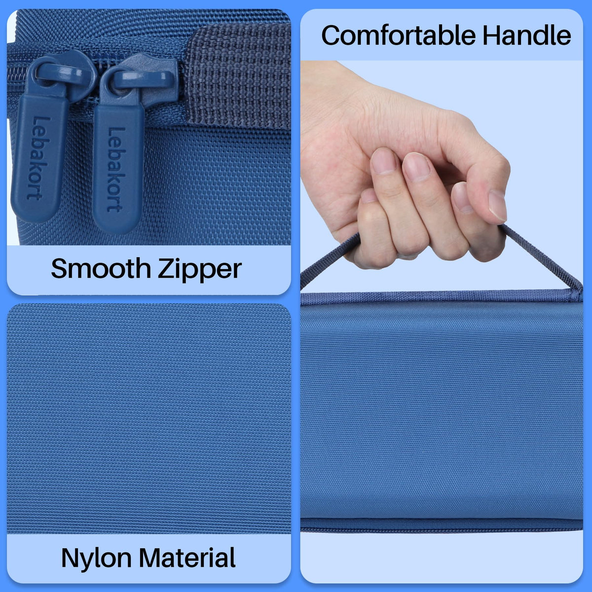 Lebakort smooth zipper for quick access to your Blue Tees Player+ GPS speaker