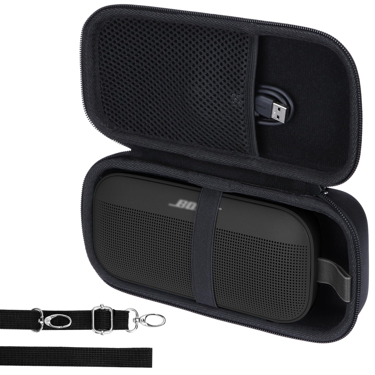 Lebakort hard case for Bose SoundLink Flex side view sturdy exterior