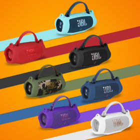 Lebakort JBL Charge 6 cover with strap and carabiner enables hands-free transport
