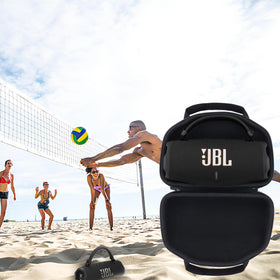 Lebakort JBL Charge 6 hard case packs neatly into bags.