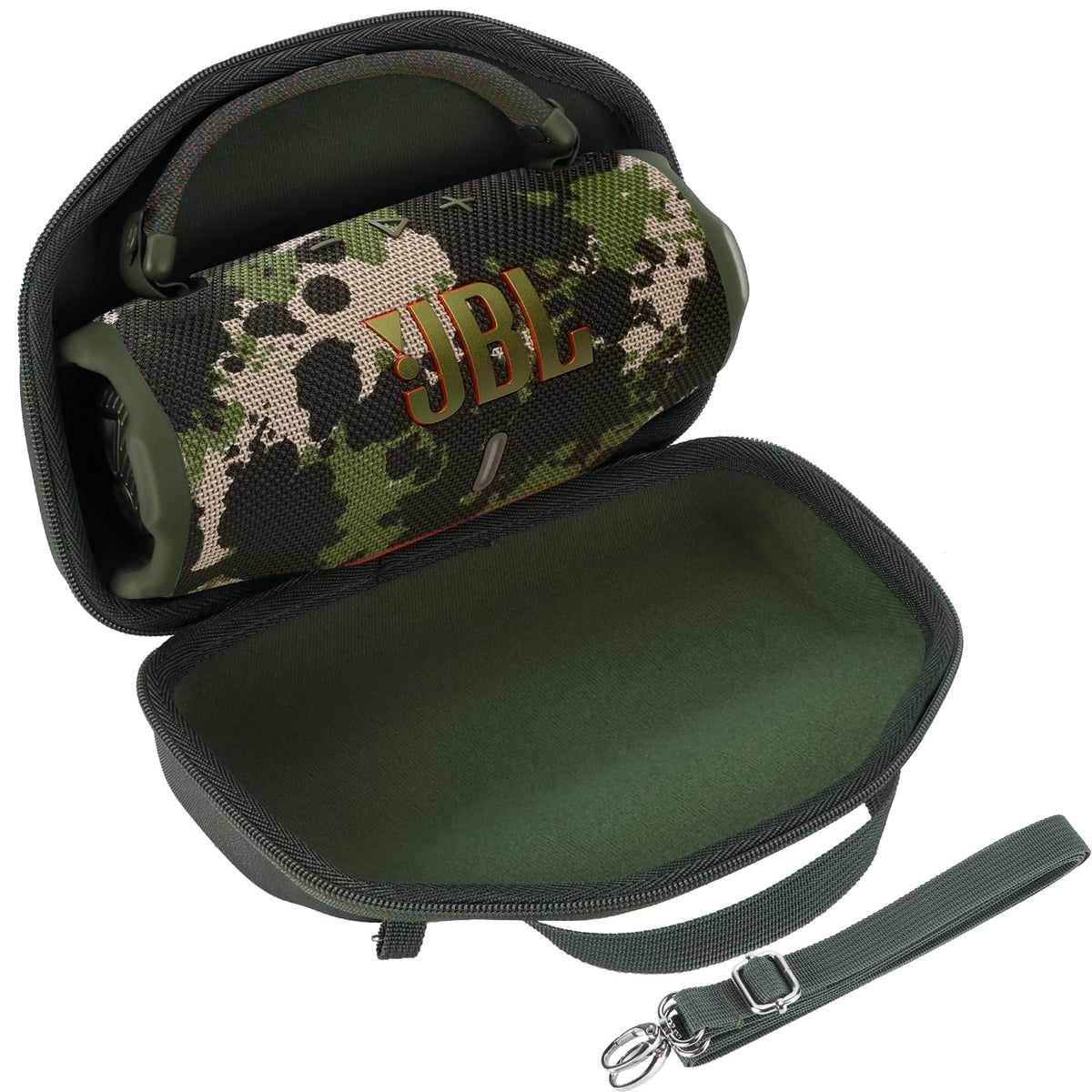 Lebakort JBL Charge 6 hard case waterproof seal shields against splashes during travel.