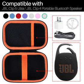 Lebakort JBL Clip 4/5 case 360-zipper enables easy opening and closing.