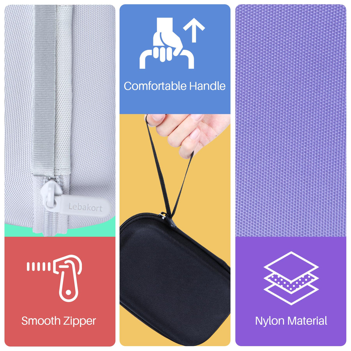 Lebakort JBL Clip 5 case carry-handle makes transport effortless.