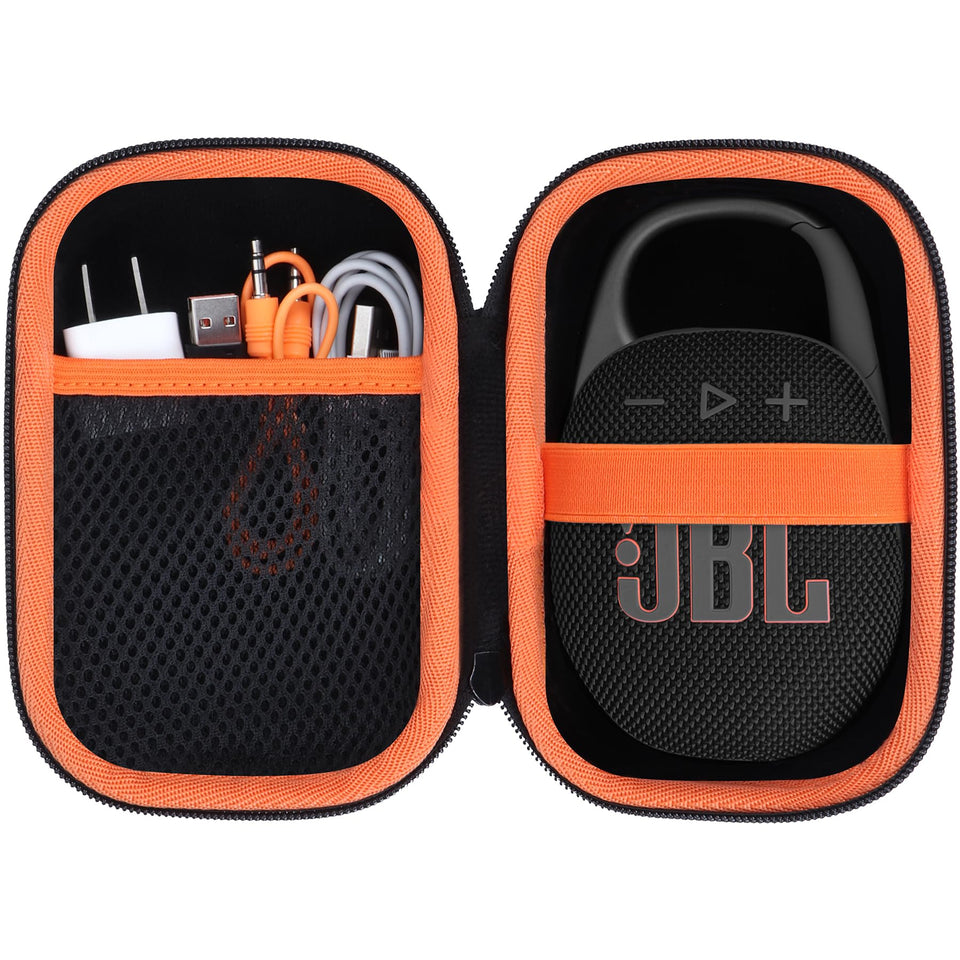 Lebakort JBL Clip 4/5 hard-shell case safeguards your speaker on the go.