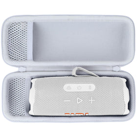 Lebakort off-white hard case for JBL Flip 7 protects your speaker during travel.