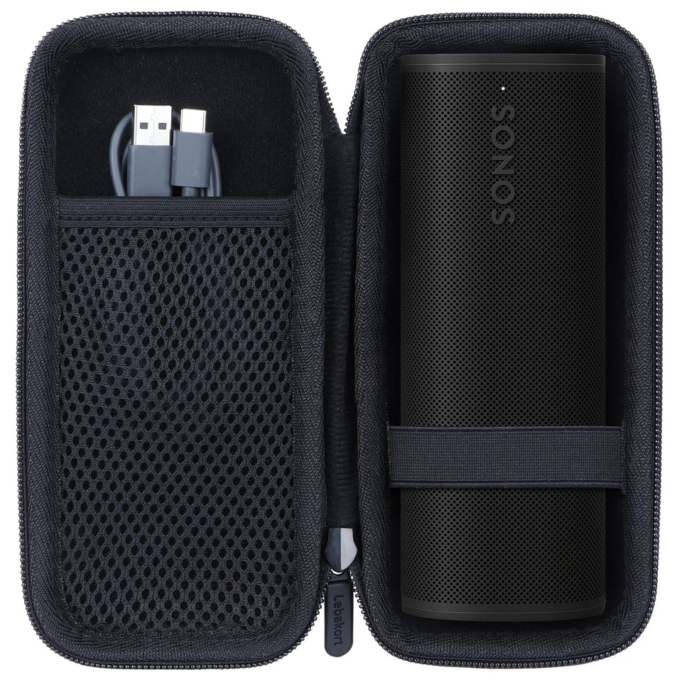 Lebakort hard case for Sonos Roam 2 fits snugly for travel protection.