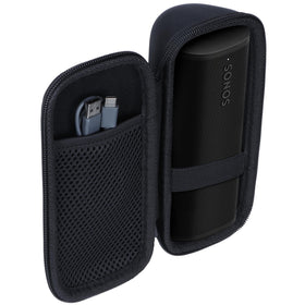 Lebakort Sonos Roam case interior pockets keep accessories organized on the go.