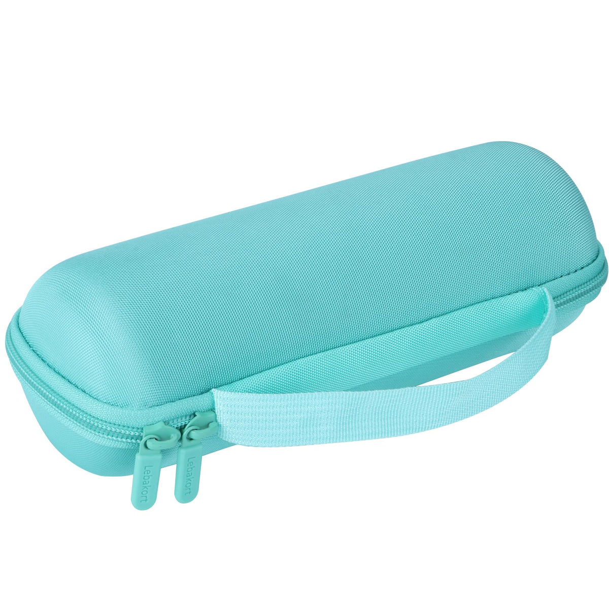 Lebakort teal hard case zipper provides smooth access to your JBL Flip.