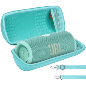 Lebakort teal hard case front protects JBL Charge 5 during transport