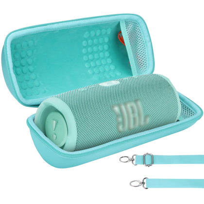 Lebakort teal hard case front protects JBL Charge 5 during transport
