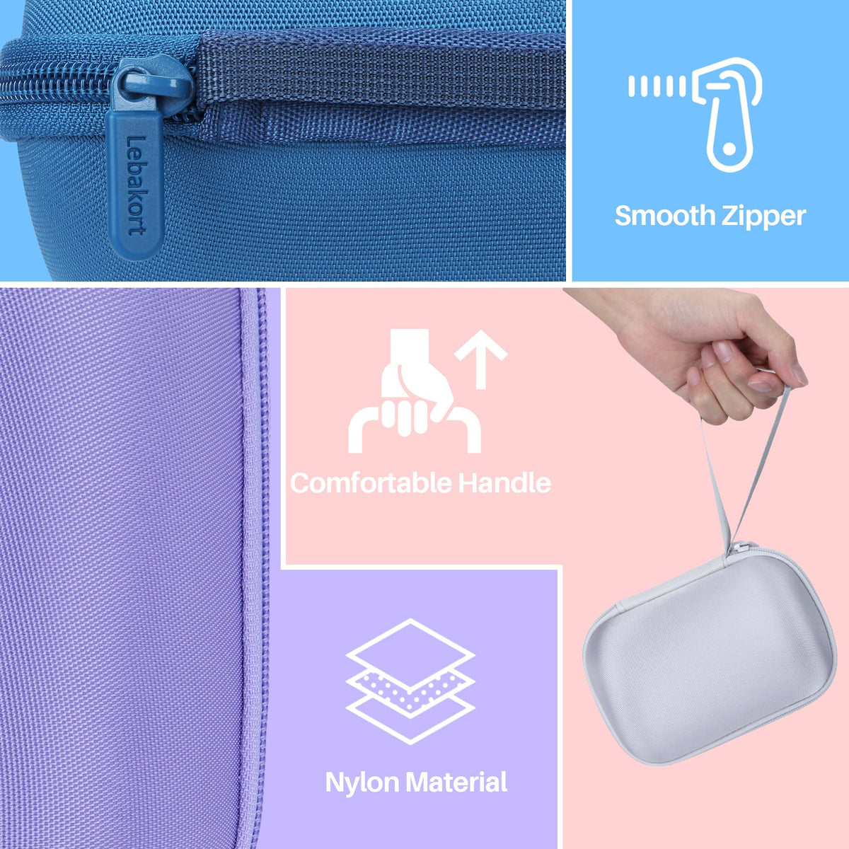 Lebakort Wonderboom4 pink case lower secure strap stabilizes device
