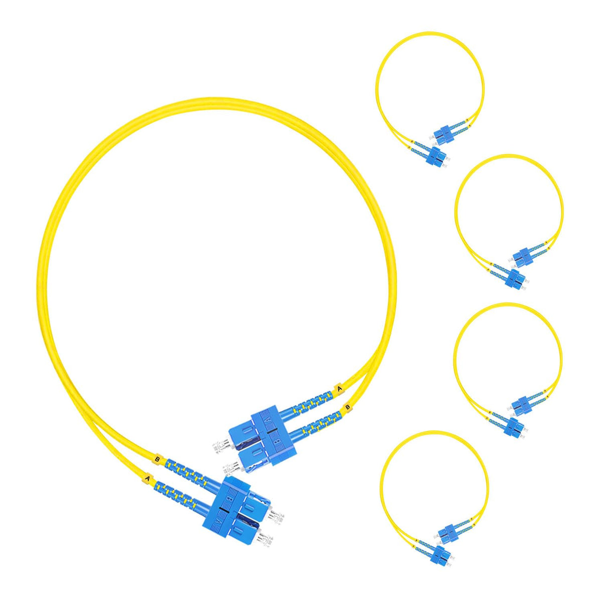 Lebrudos OS2 duplex patch cord 0.5m SC-UPC to SC-UPC for stable data transmission