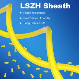 Lebrudos 3.0mm LSZH jacket protects the fiber in racks