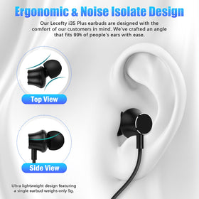 Lecefty Type-C charging port close-up showing fast recharge and quick-charge benefit