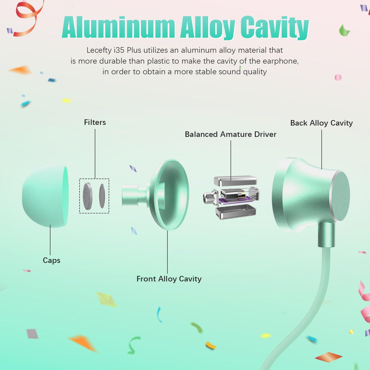 Lecefty magnetic neckband detail keeping earbuds tangle-free and handy