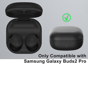 LeChivée Galaxy Buds2 Pro case interior opened, highlighting space for buds and built-in battery.