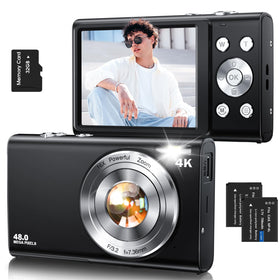 Lecnippy Digital Camera captures 4K video with crisp 48MP photos for memories.